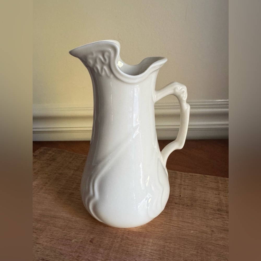 Vintage I. GODINGER & CO. Home Essentials 7" Tall Ivory Creamer or Small Pitcher